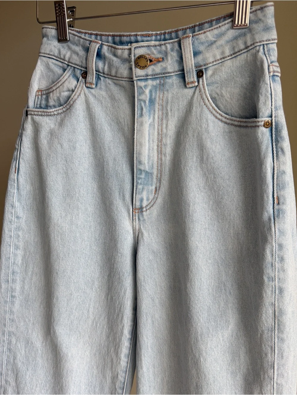 Rolla’s Heidi Jeans Size 24 High Rise Wide Leg Light Wash Denim - Picture 4 of 13